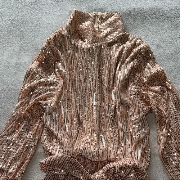 Rose Gold XS Shimmer Dress - Picture 3 of 5